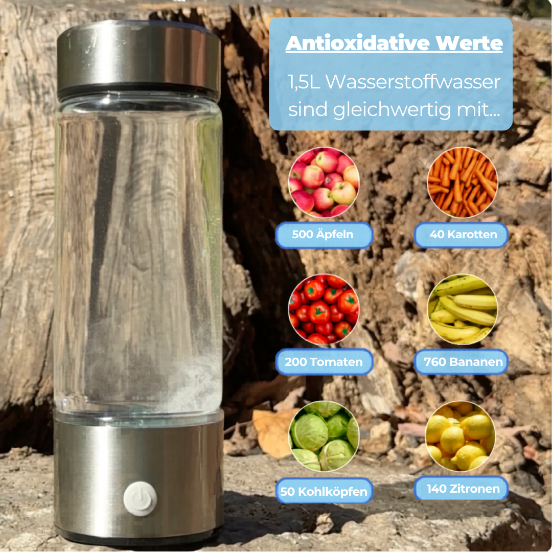 HydroFlow – Wasserstoff Trinkflasche